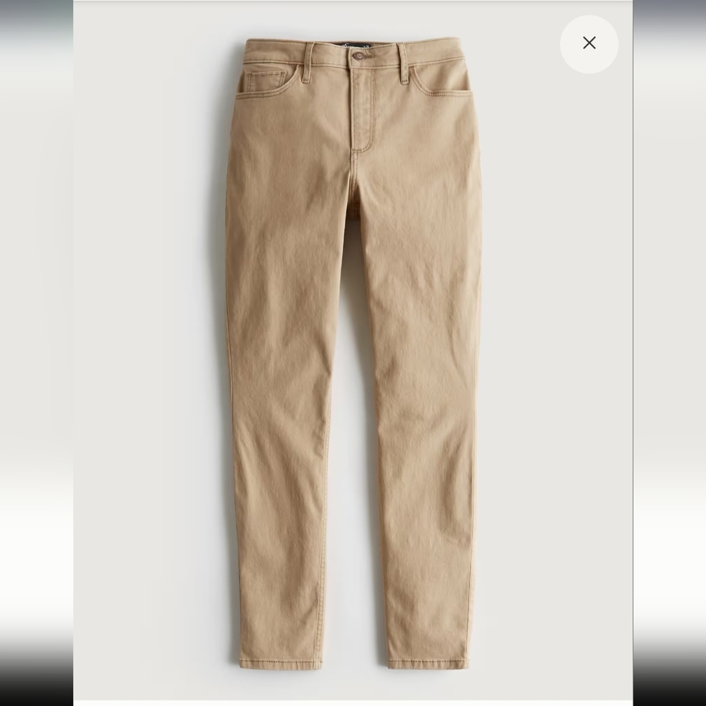 Curvy High-Rise Khaki Super Skinny Pants